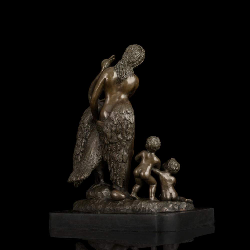 女性と子供のブロンズ風彫刻 約49cm 女性と子供のブロンズ風彫刻 約49cm